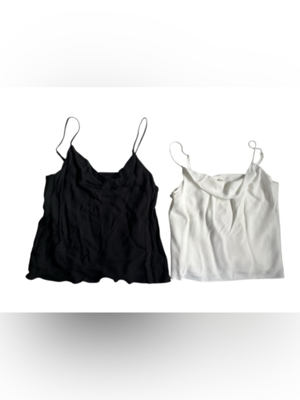 Aritzia by Wilfred Spaghetti Strap Camisole Set in Black and White